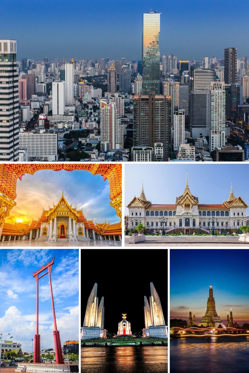 Toits des temples de Bangkok